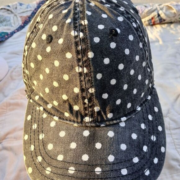 Black and White Fun Fashion Polka Dotted Baseball Cap Unlimited Possibilties - Picture 4 of 9